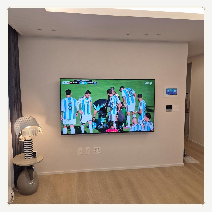 대형TV 높이 조정 설치